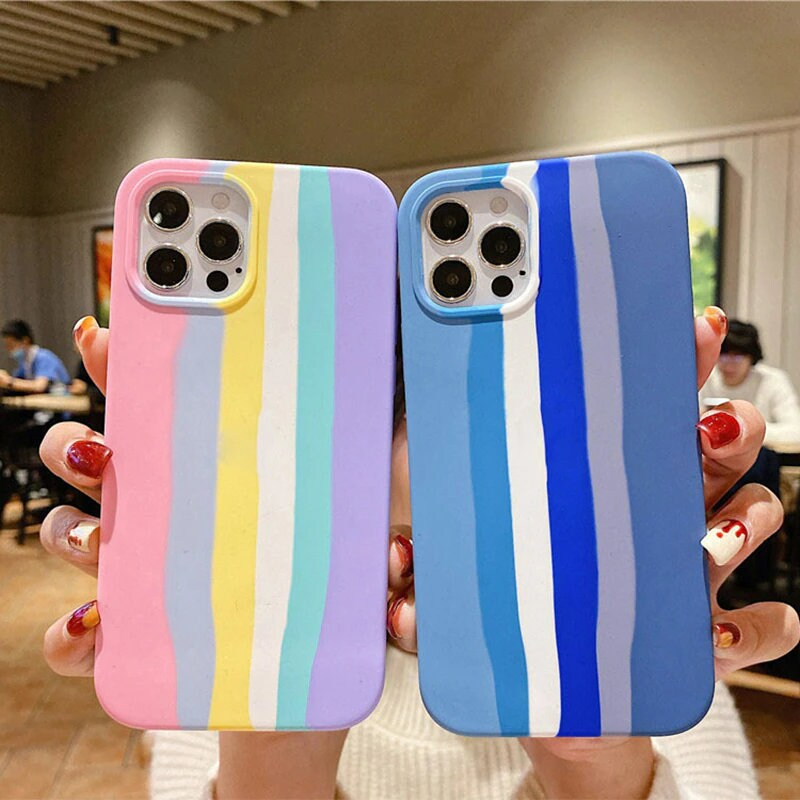 Rainbow Phone Case for Iphonex XR 11 12 Pro Max Silicone Color - Etsy