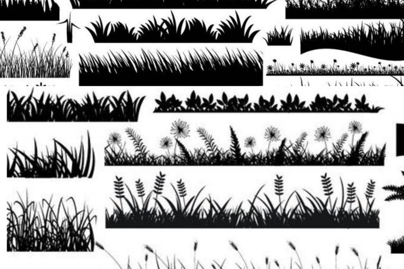 Download Art Collectibles Clip Art Grass Clipart Silhouette File Wild Grass Svg Grass Svg Cricut File Cut File Grass Svg Bundle Vinyl