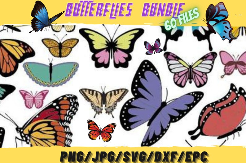 Download Vinyl Decal Cuttable File Cricut File Iron On Silhouette Butterflies Svg Printable File Stencil Butterflies Clipart Insect Svg Clip Art Art Collectibles Delage Com Br