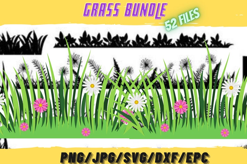 Download Art Collectibles Clip Art Grass Clipart Silhouette File Wild Grass Svg Grass Svg Cricut File Cut File Grass Svg Bundle Vinyl