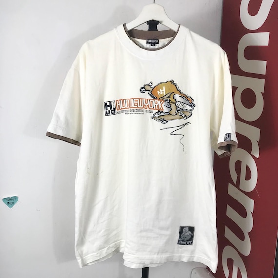 Vintage 90s hud new york skateboard streetwear / skateboard hookups shirt