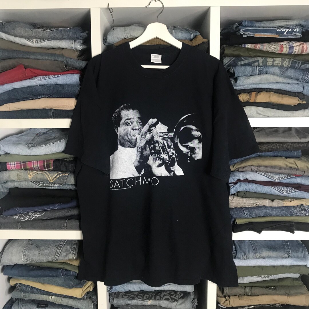 Vintage Louis Armstrong Satchmo Shirt 90s Band Tee Jazz - Etsy