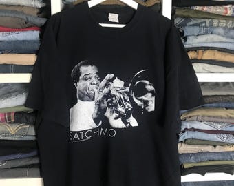 Vintage Louis Armstrong Satchmo Shirt 90s Band Tee Jazz - Etsy