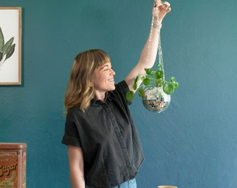 Dado Disco Ball Plant Hanger With Retro Packaging.