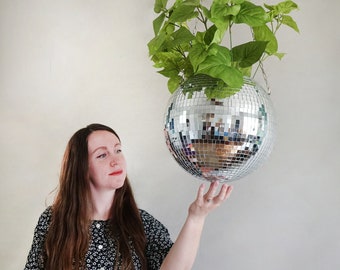 Dado Disco Ball Plant Hanger With Retro Packaging.