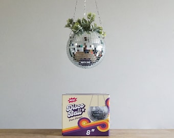 Dado Disco Ball Plant Hanger With Retro Packaging.