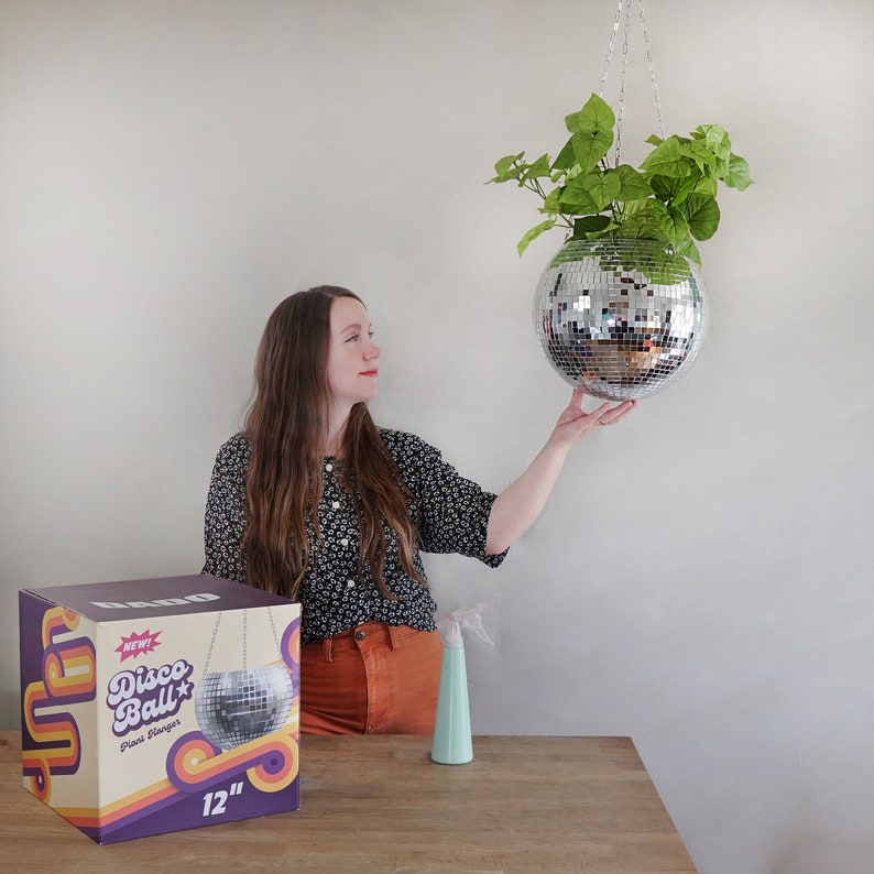 Dado Disco Ball Plant Hanger With Retro Packaging. image 10