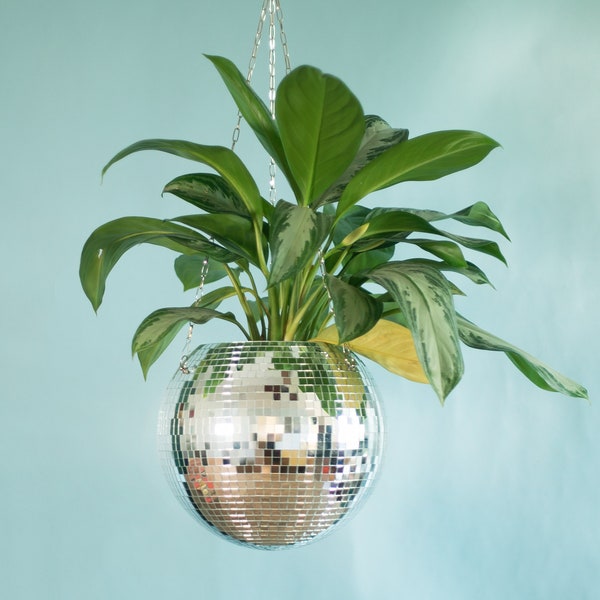 Dado Disco Ball Plantenhanger met Retro Verpakking.