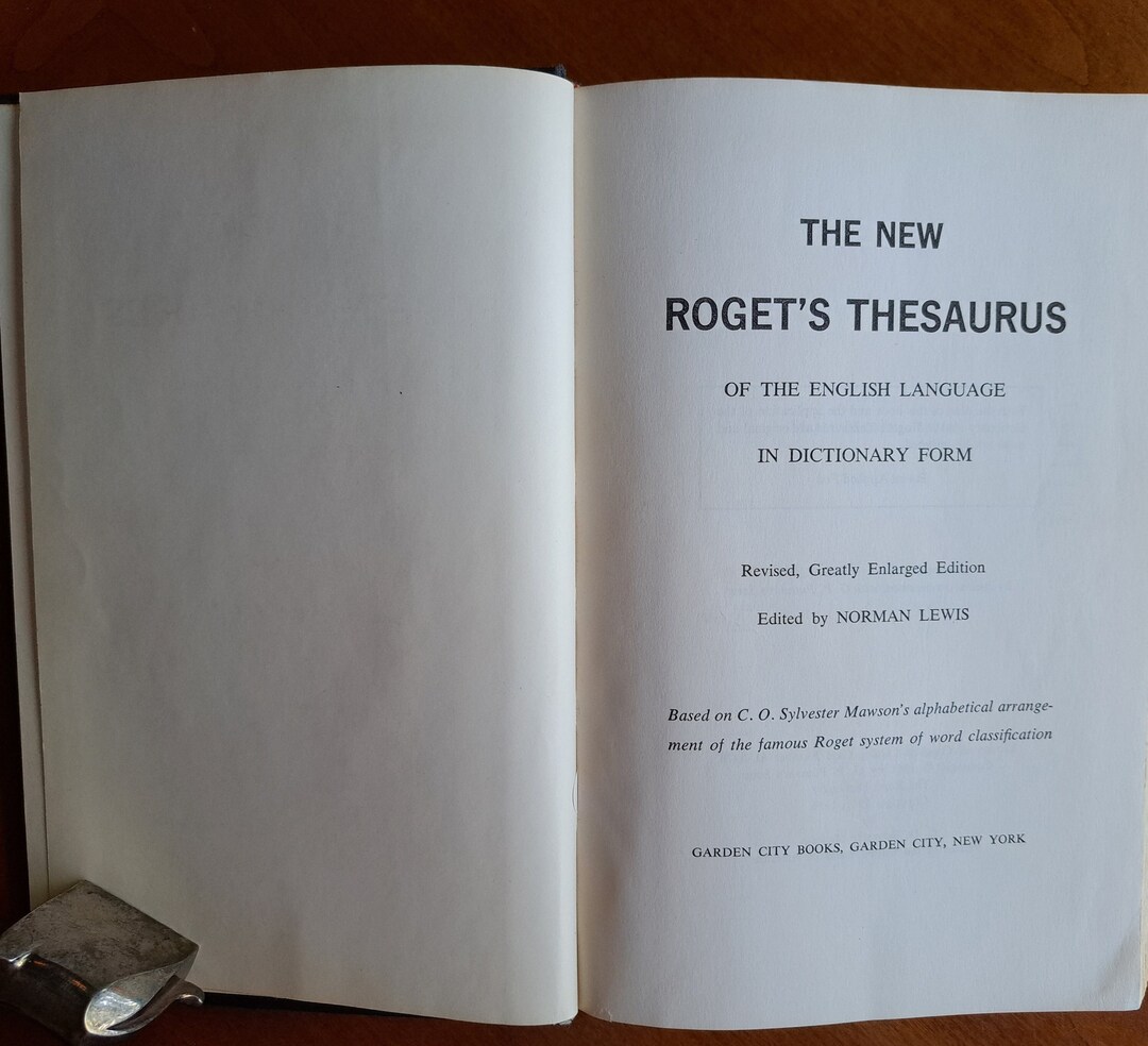 1961 the New Roget's Thesaurus/famous Book of Synonyms & Antonyms in