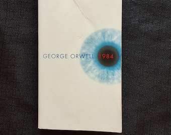 1984 de George Orwell/Gran clásico moderno de la utopía negativa/Gran Hermano/Mundo totalitario y burocrático/1977 PB 328pp