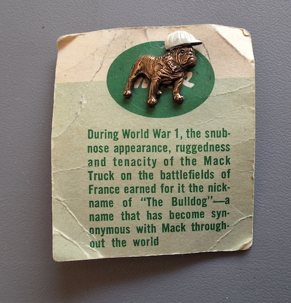 Original Mack Truck Bulldog lapel pin/1 owner/Fami