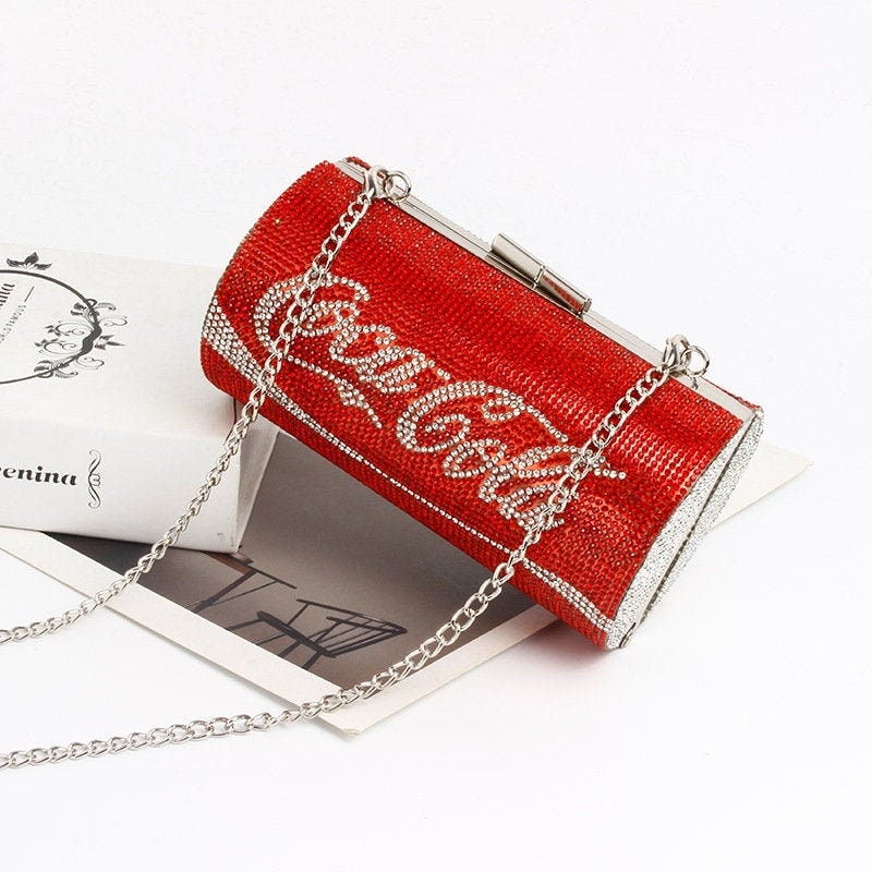 Swarovski Crystal Rhinestone Coca Cola Clutch Purse Etsy