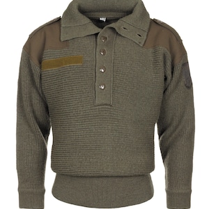 NEW Austrian Army Heavyweight 100% Boiled Wool Sweater Pullover Commando Alpine