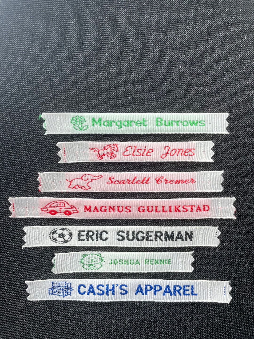 Precut 8mm Cash's Woven Name Tapes/woven Name Tags/school Labels