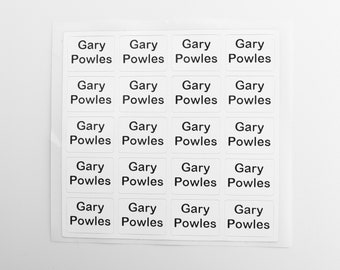 Stick on Name Labels - Personalised Stickers, Clothing Stickers, Washable Stickers, Clothing Labels, Adhesive Labels