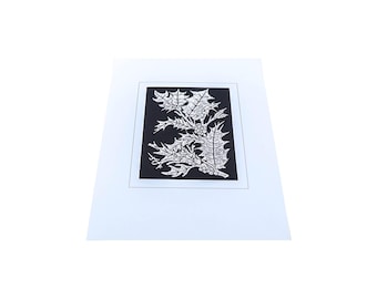 5047 Holly Silver - Woven Christmas Card