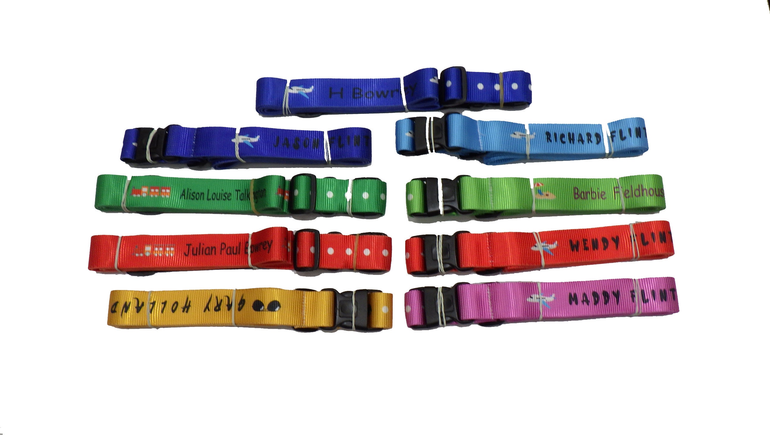 Personalised Luggage Straps  Named Luggage Straps – Cash's Nametapes Shop