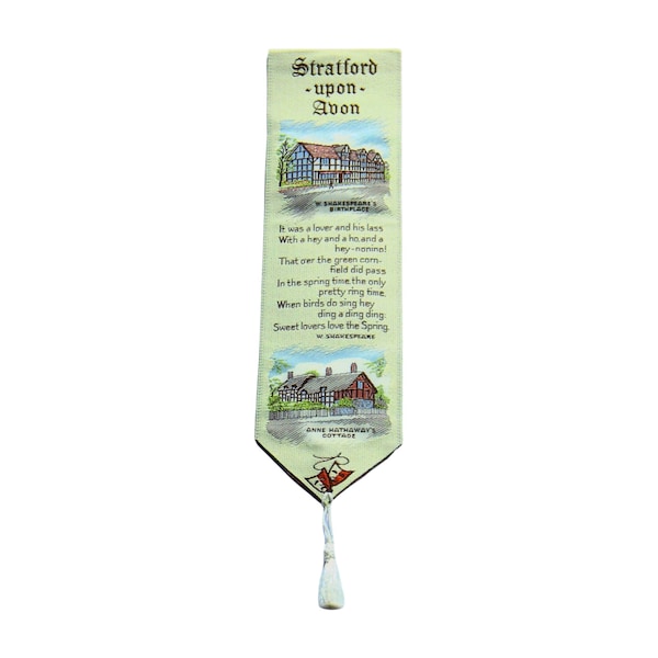 1036 Poetry Stratford Upon Avon - Woven Bookmark