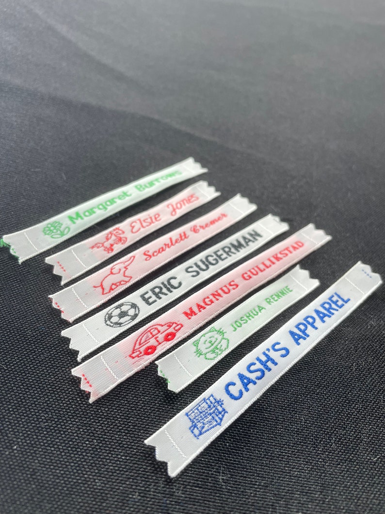 Precut 8mm Cash's Woven Name Tapes/woven Name Tags/school Uniform