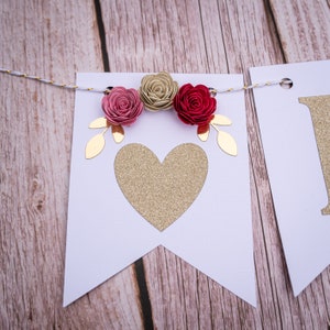 Personalised bunting, Glitter gold banner