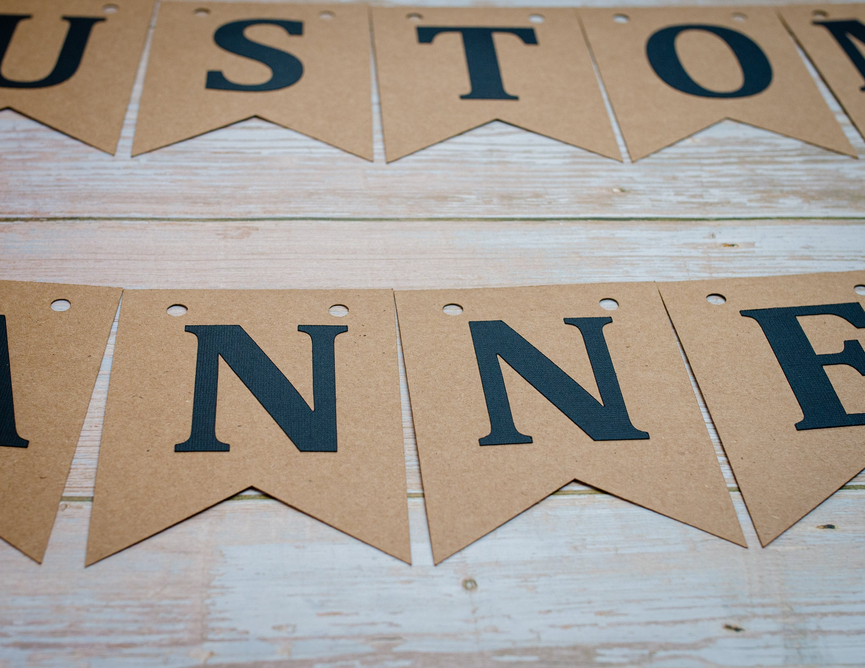 Personalised Banner With Black Letters Custom Bunting Name Etsy UK