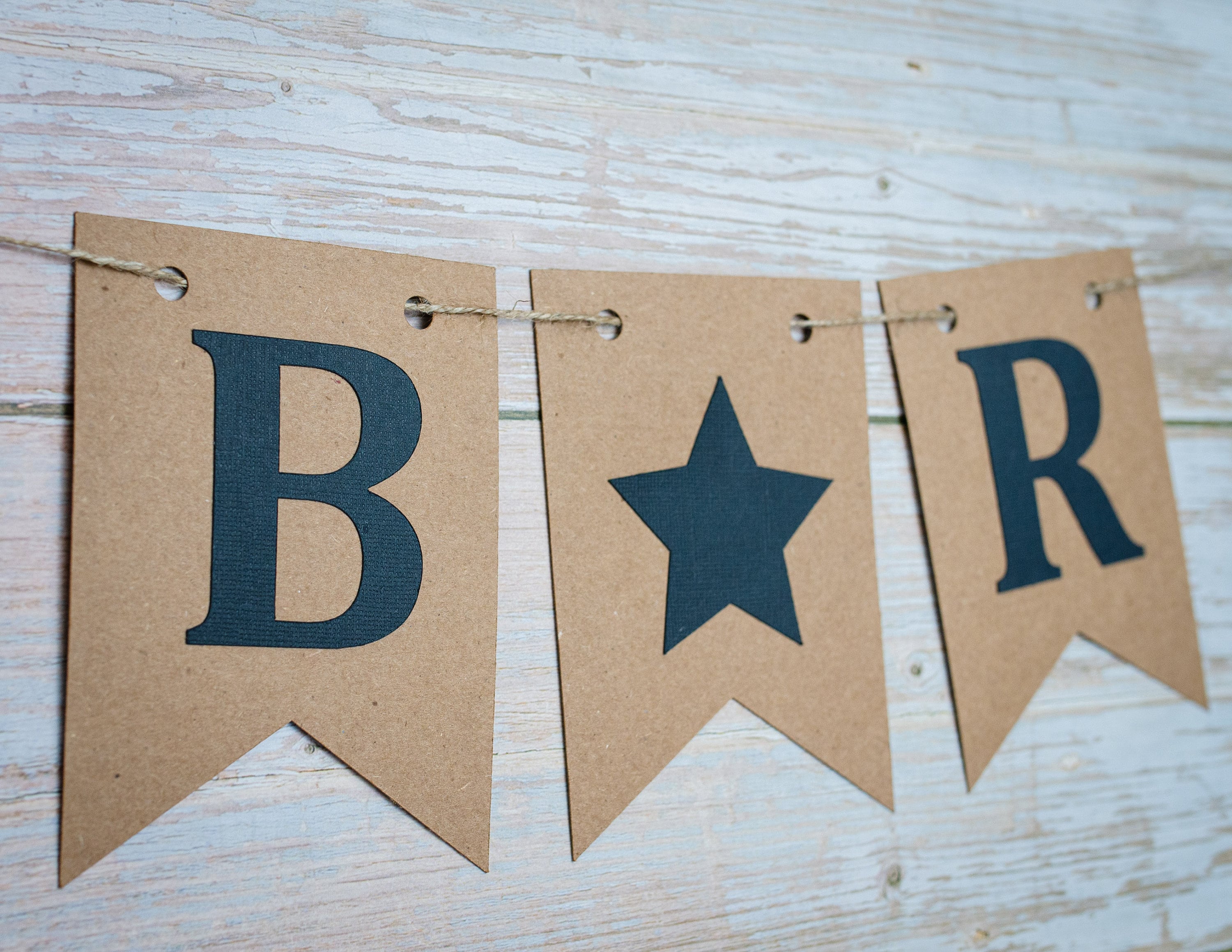 Personalised Banner With Black Letters Custom Bunting Name Etsy UK