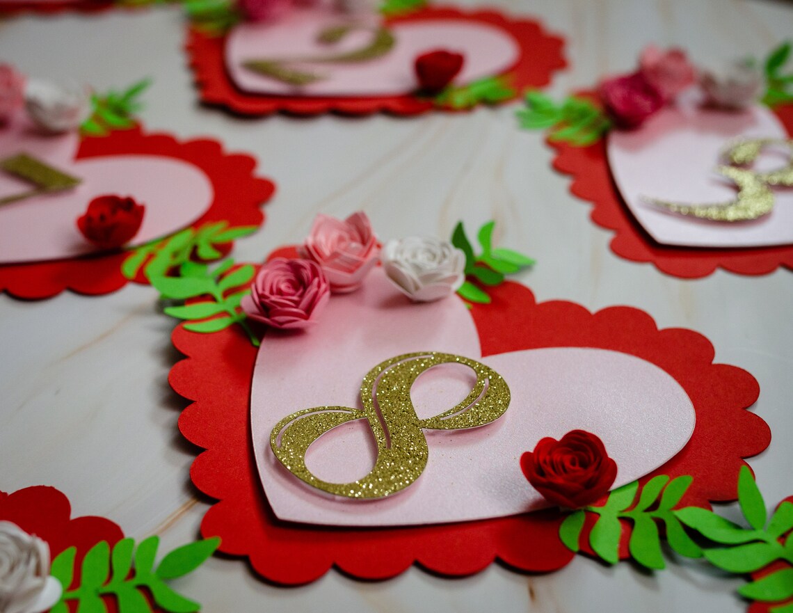 Pink heart baby girl number milestone gift idea Monthly Etsy