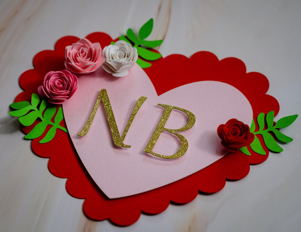 Pink heart baby girl number milestone gift idea Monthly Etsy