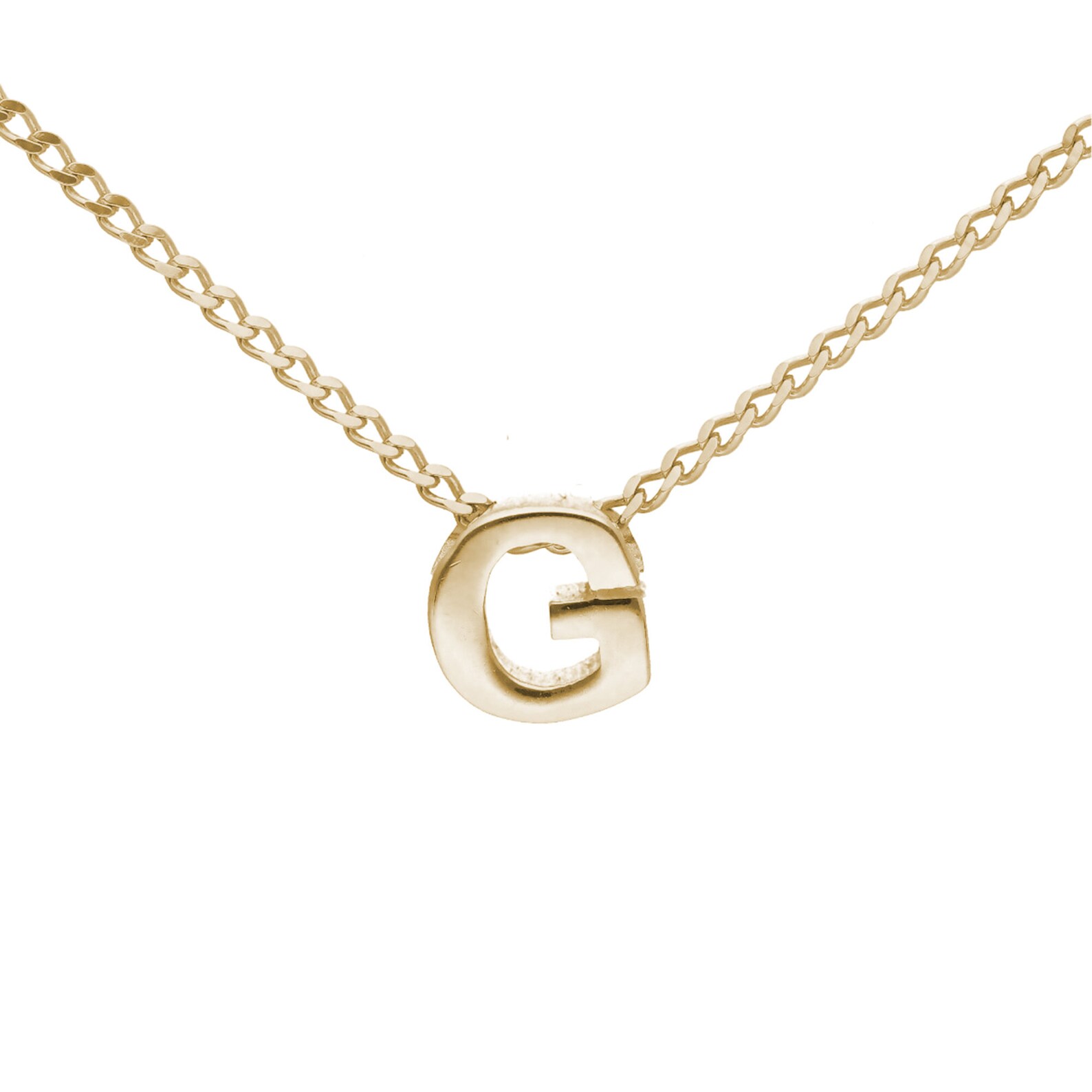 collier lettre initiale argent