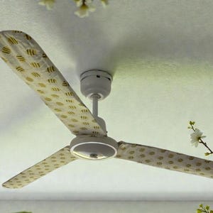 Ceiling fan blade SOX.  Price is for 3 blade set. 54cm x 14cm (socks)