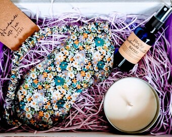 Lavender Eye Pillow and Mist Gift Set: Relaxation, Meditation, Sleep