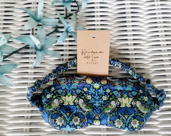 lavender Eye mask.Weighted eye mask/sleep. Made with Liberty print cotton fabric