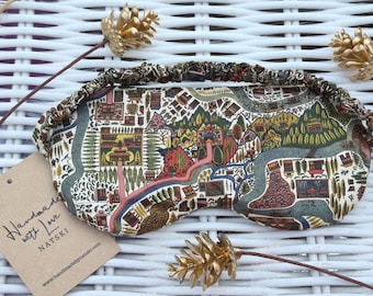 Liberty Print Cotton Eye Mask, Lavender & Flax Seed Weighted Sleep Mask