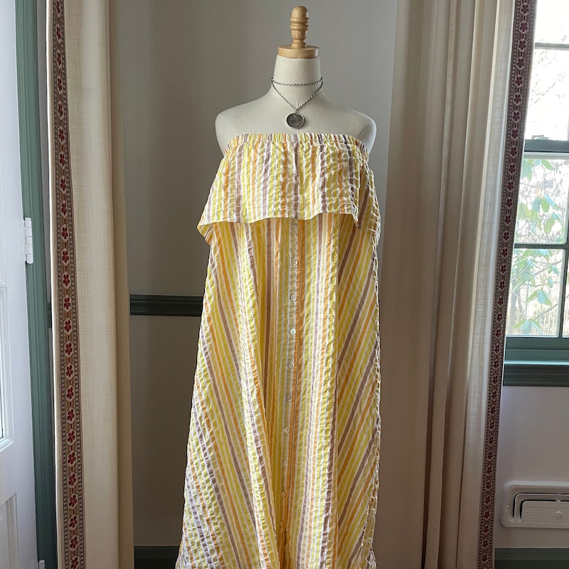 Strapless Seersucker Dress main image 1