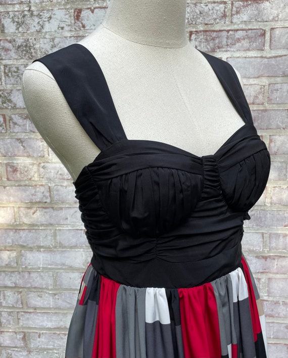 1980s Candies Color Block Mini Dress | 1980s Bust… - image 4