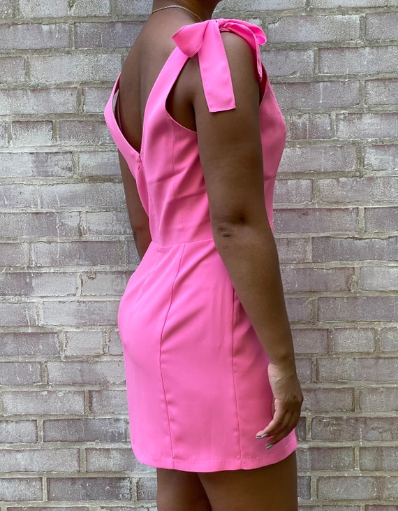 Pink Mini Dress with Bows | Barbie Pink Mini Dres… - image 2