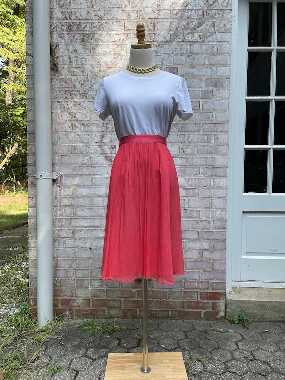 Vintage J Crew Pink Crepe Double Layer Skirt | J C
