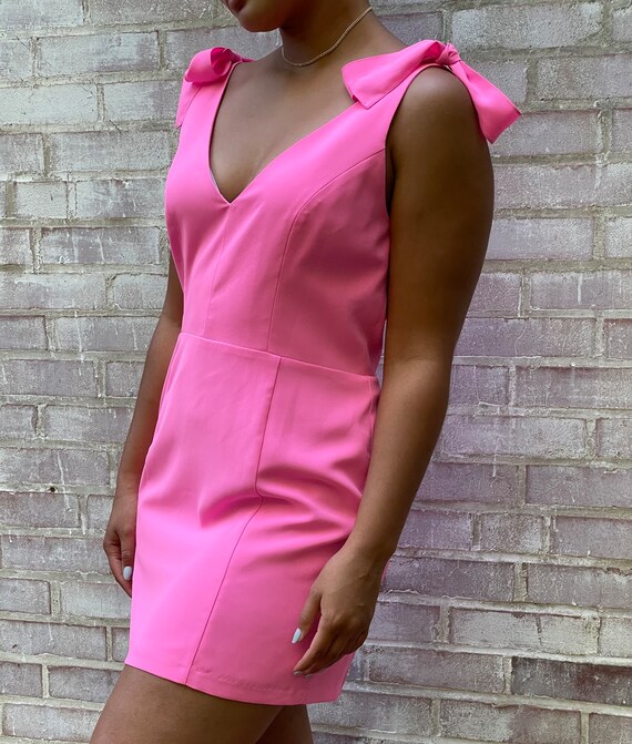 Pink Mini Dress with Bows | Barbie Pink Mini Dres… - image 4