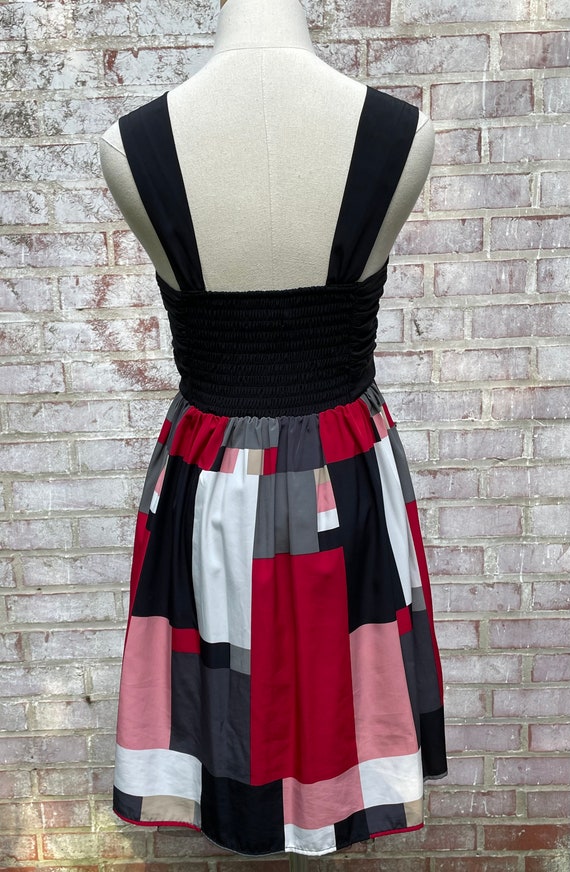 1980s Candies Color Block Mini Dress | 1980s Bust… - image 6