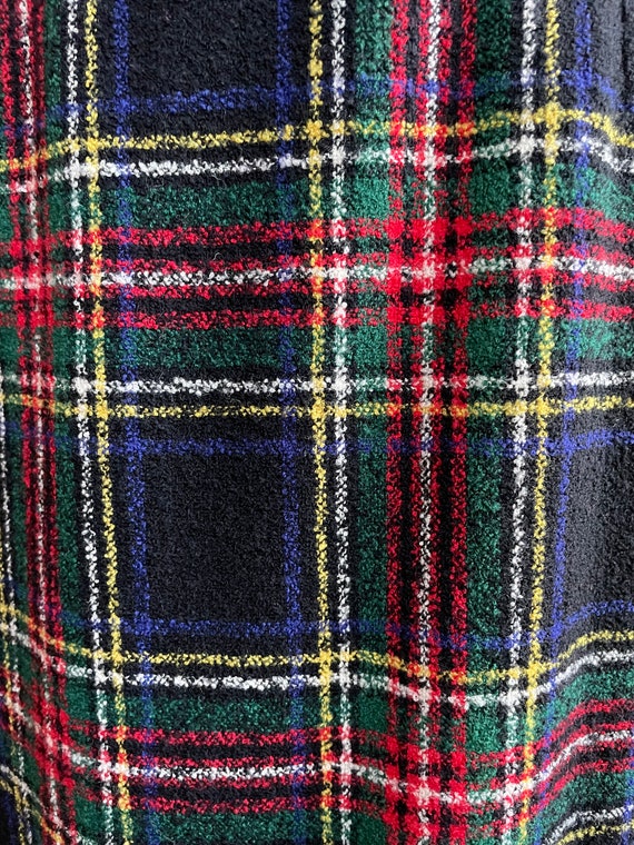 1970s Giorgio Grati Plaid Wool Skirt | Vintage Bl… - image 8