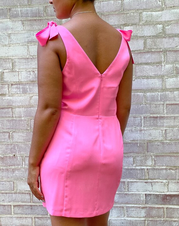 Pink Mini Dress with Bows | Barbie Pink Mini Dres… - image 6