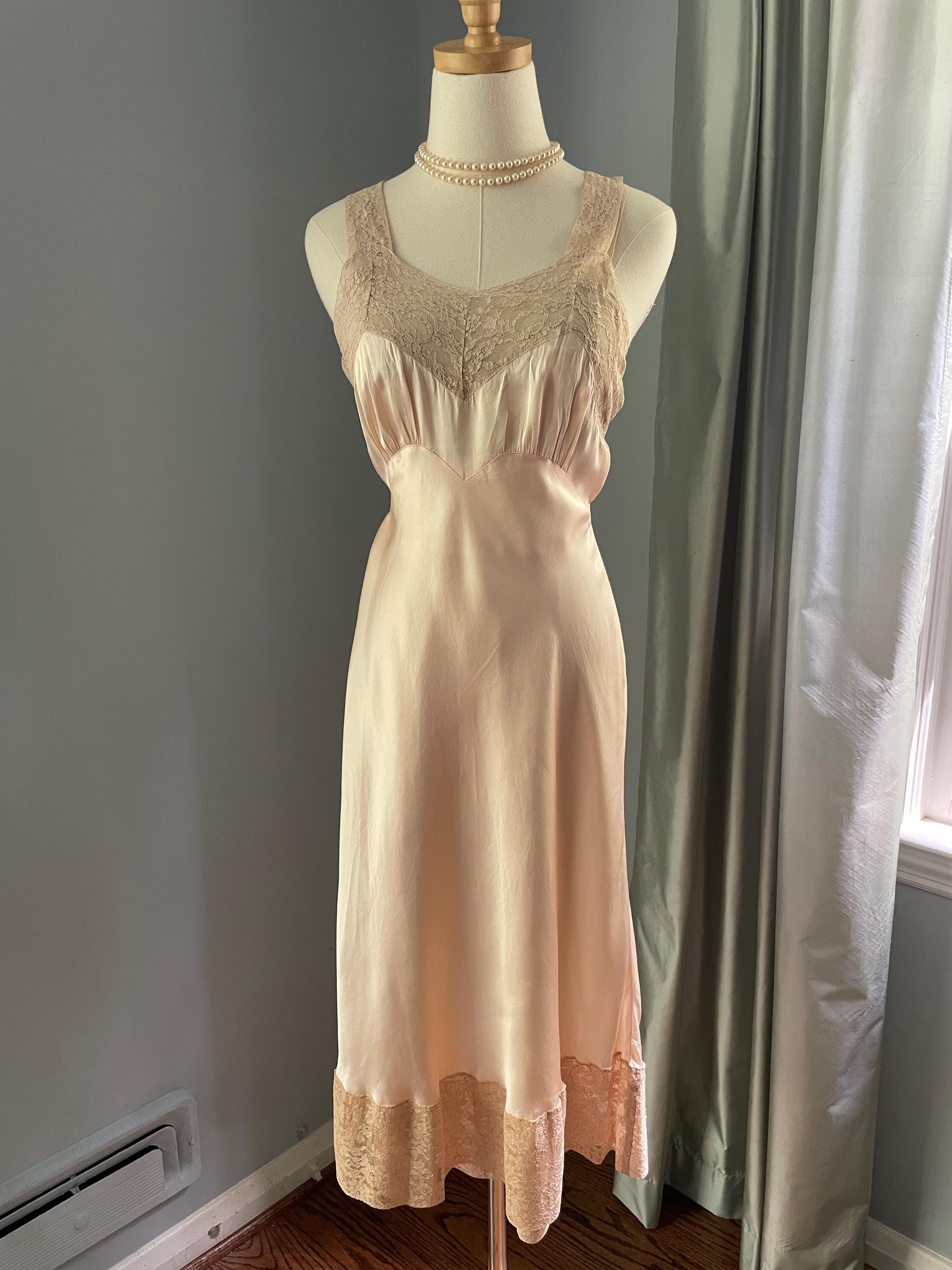 下着・アンダーウェア 1940s White Slip Dress 1940s Slip Dress | eBay