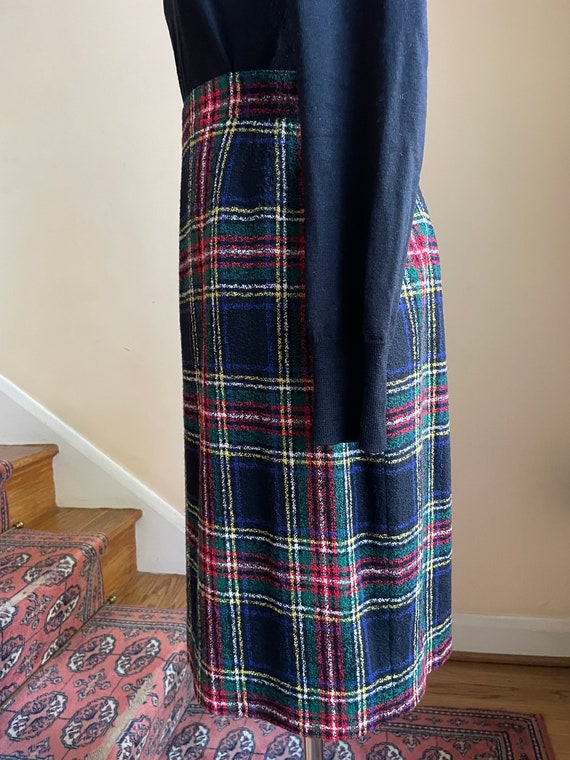 1970s Giorgio Grati Plaid Wool Skirt | Vintage Bl… - image 7