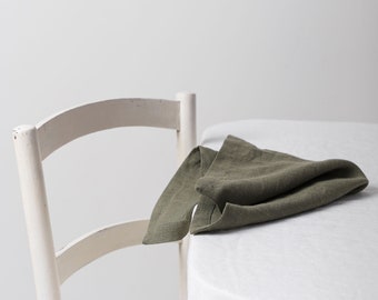 Linen napkin olive - dinner napkins set - organic green cloth napkins - reusable napkins - wedding fabric napkin - size 40x40cm/16x16''