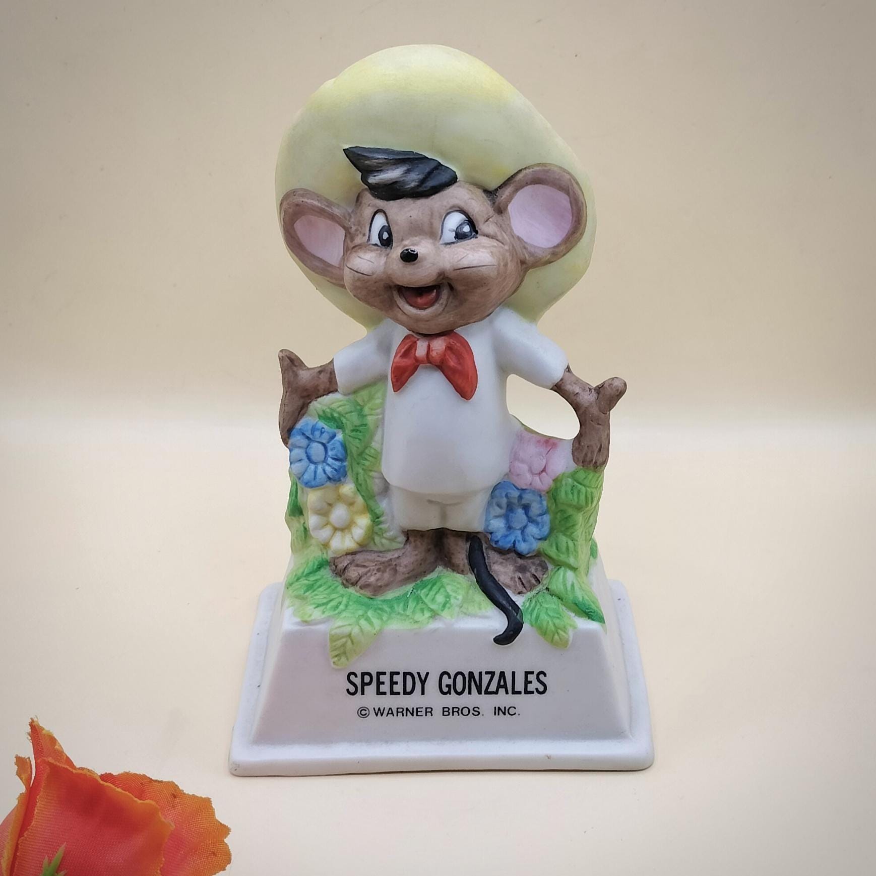 Speedy Gonzales, Painted Porcelain Figurine, Original Vintage