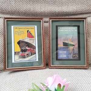 Cruise Line Pictures, choix de tirages encadrés vintage, 8,5 x 6,5 pouces, Cunard