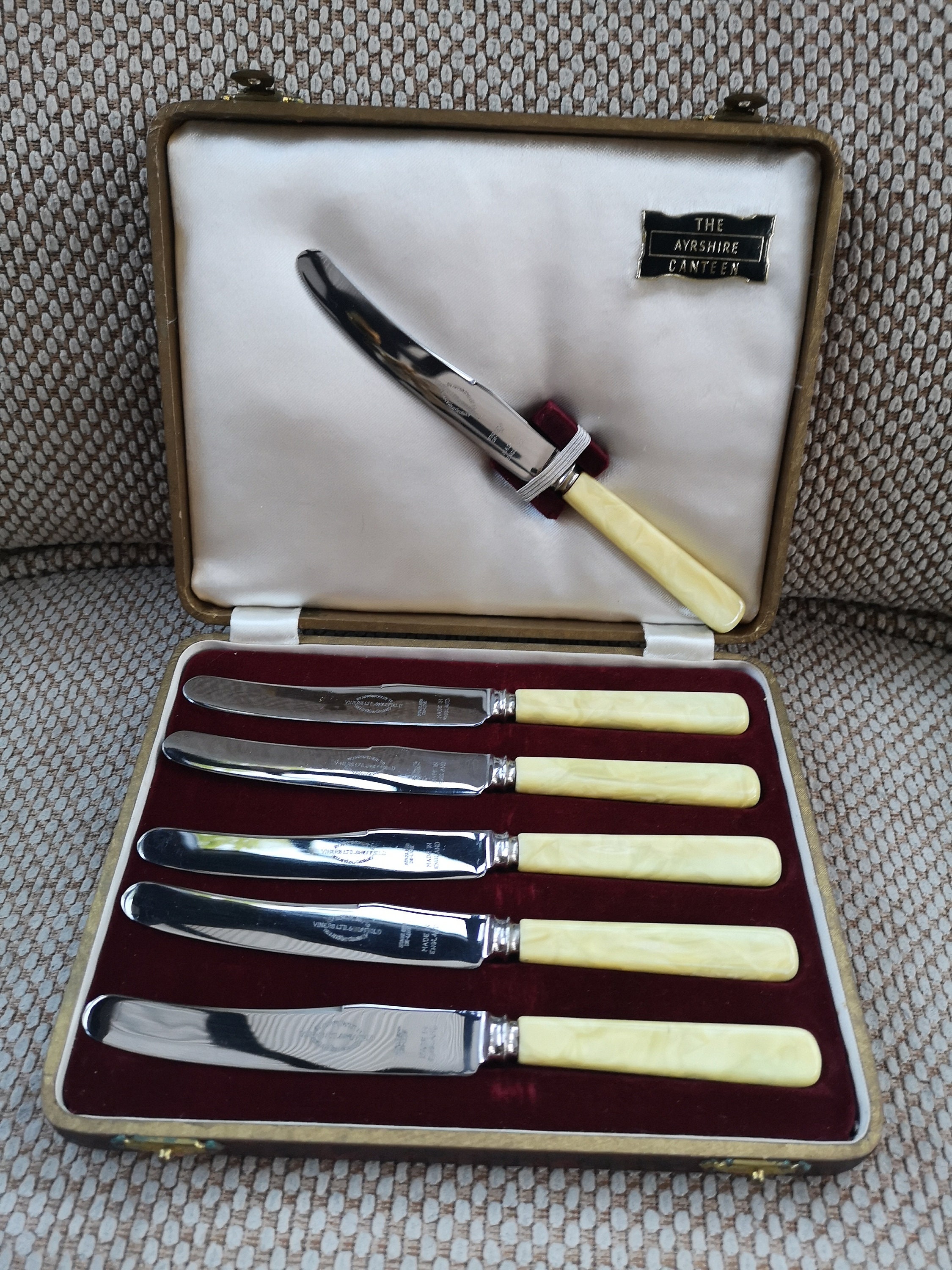Viners Dessert Knives Vintage Stainless DeLuxe Set Of 6 Etsy