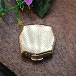 Stratton Pill Box, engine turned brass lid, original tweezers, made in England