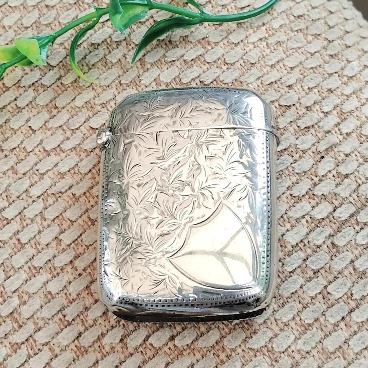 英国スターリングシルバーマッチケース1897年ホールマーク 【銀製品