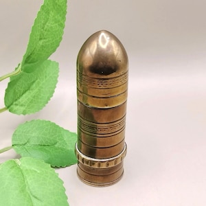 Trench Art Brass Lighter, Kaschie bullet style, made in France, military memorabilia
